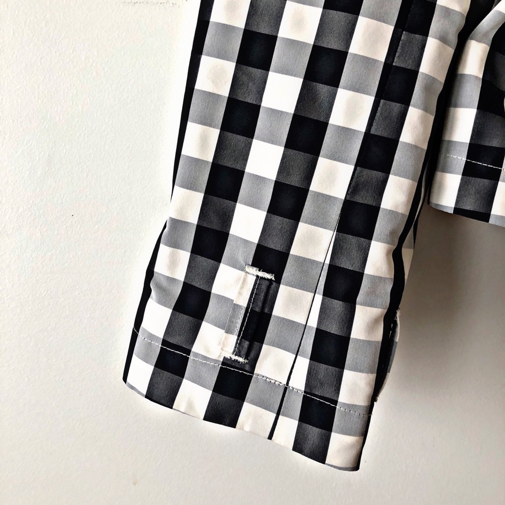 Ralph Lauren Black and White Checkered Rain Jacket - Picture 4 of 5